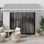 Vidaxl luifel automatisch uittrekbaar led 350x250 cm antraciet en wit