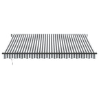 VidaXL Luifel handmatig uittrekbaar 400x350 cm antraciet en wit