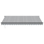 VidaXL Luifel handmatig uittrekbaar 450x350 cm antraciet en wit