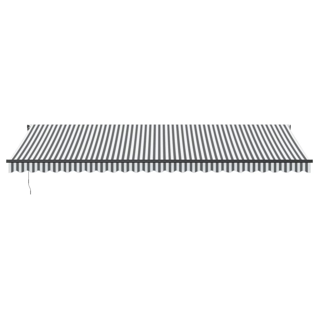 VidaXL Luifel handmatig uittrekbaar 600x350 cm antraciet en wit