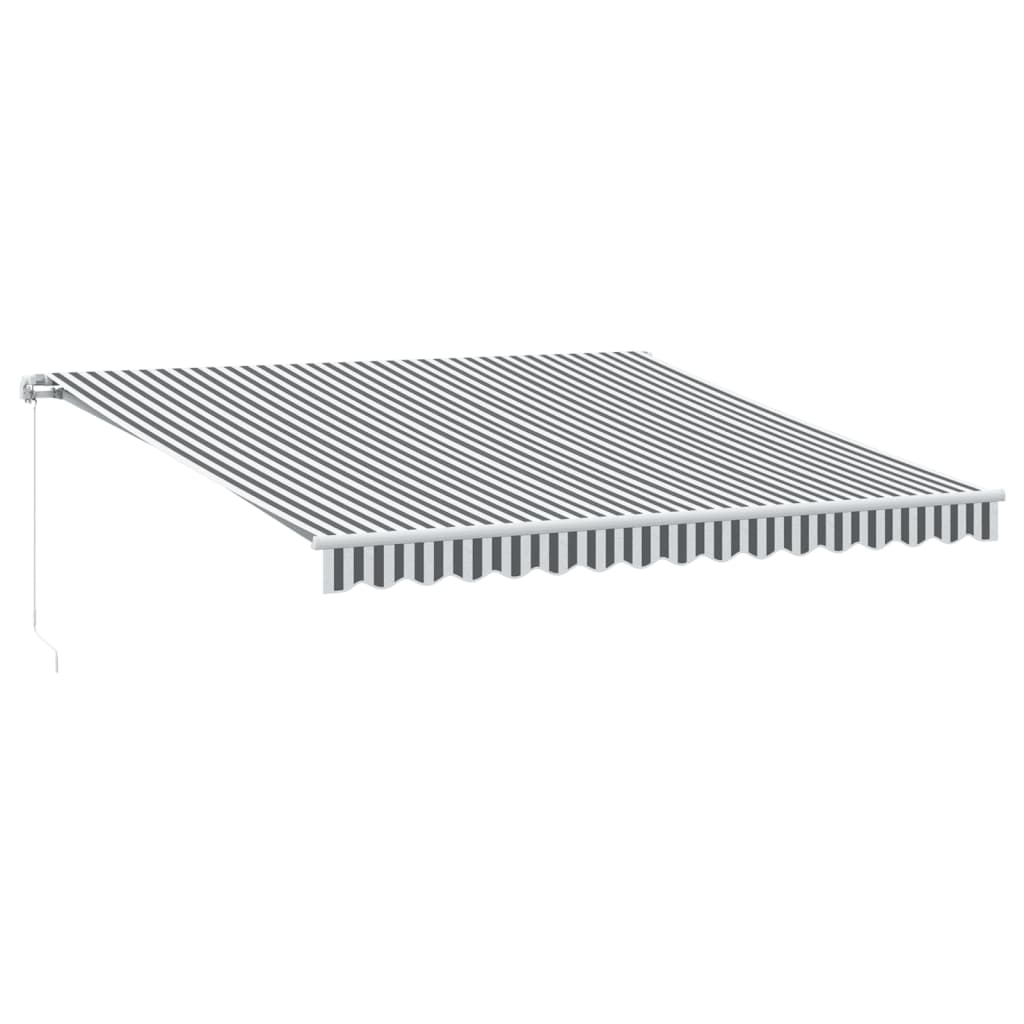 Vidaxl luifel handmatig uittrekbaar 400x300 cm antraciet en wit