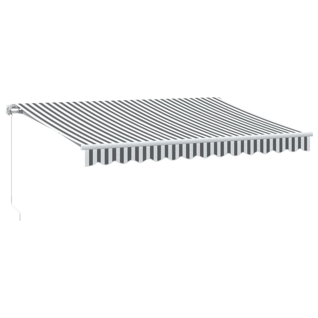 Vidaxl luifel handmatig uittrekbaar 350x250 cm antraciet en wit