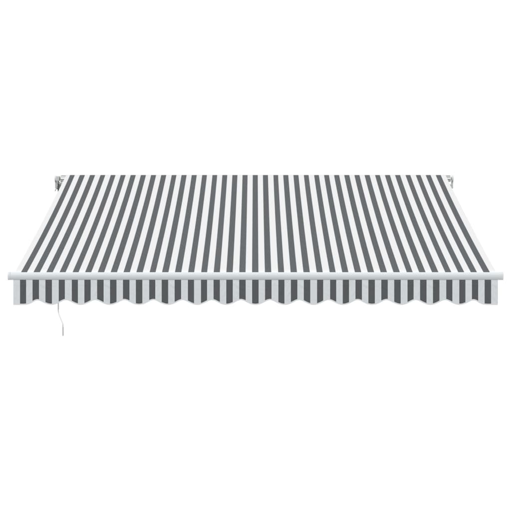 VidaXL Luifel automatisch uittrekbaar 400x300 cm antraciet en wit