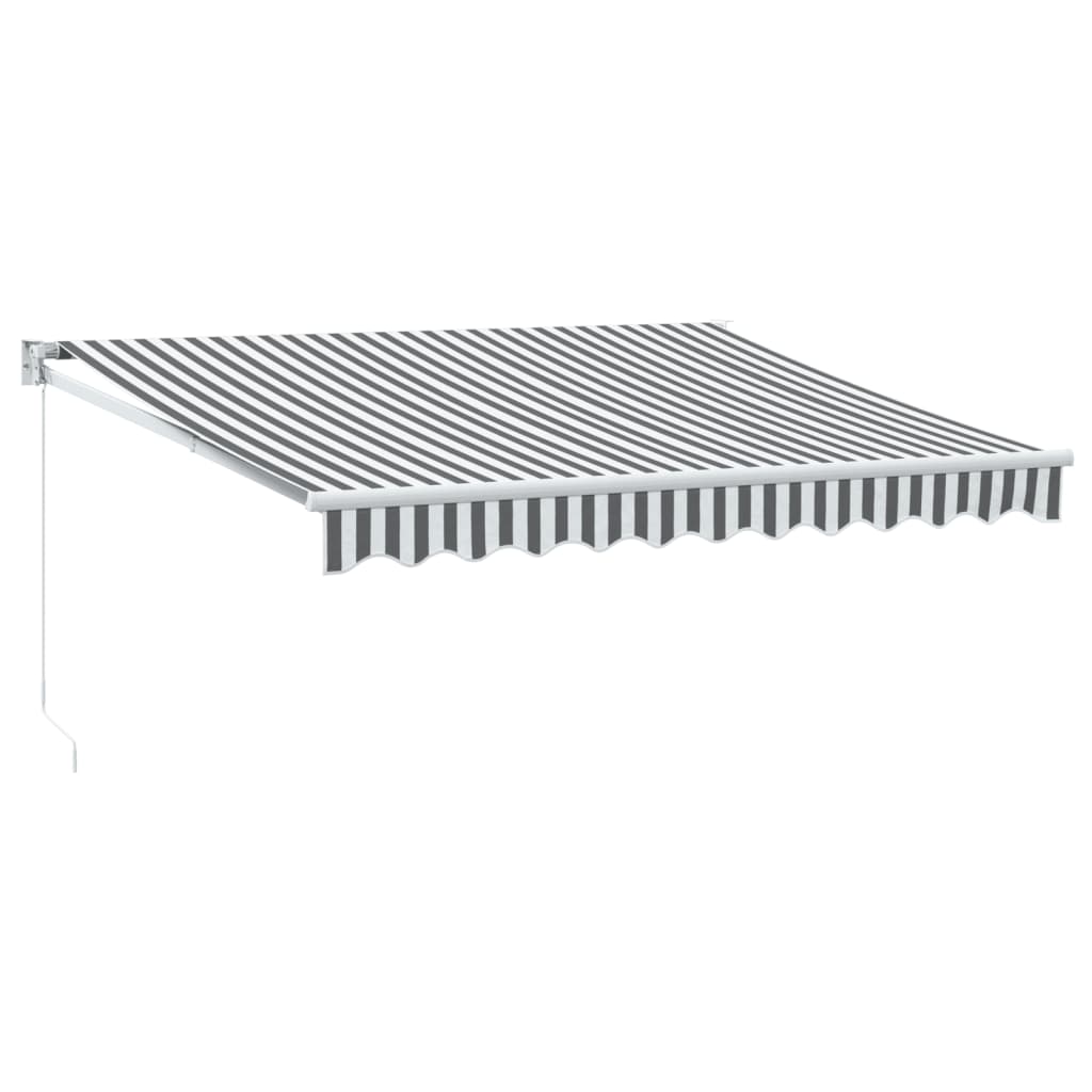 Vidaxl luifel uittrekbaar 3x2,5 m stof en aluminium antraciet en wit