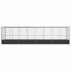 VidaXL Volière met verlengstuk 832x207x212 m staal zilverkleurig
