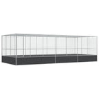 VidaXL Volière met verlengstuk 725x307x212 m staal zilverkleurig