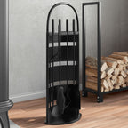 Vidaxl 5-delige openhaardgereedschapset 23x15x66 cm staal