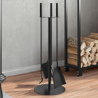 Vidaxl 4-delige openhaardgereedschapset 22x59 cm staal
