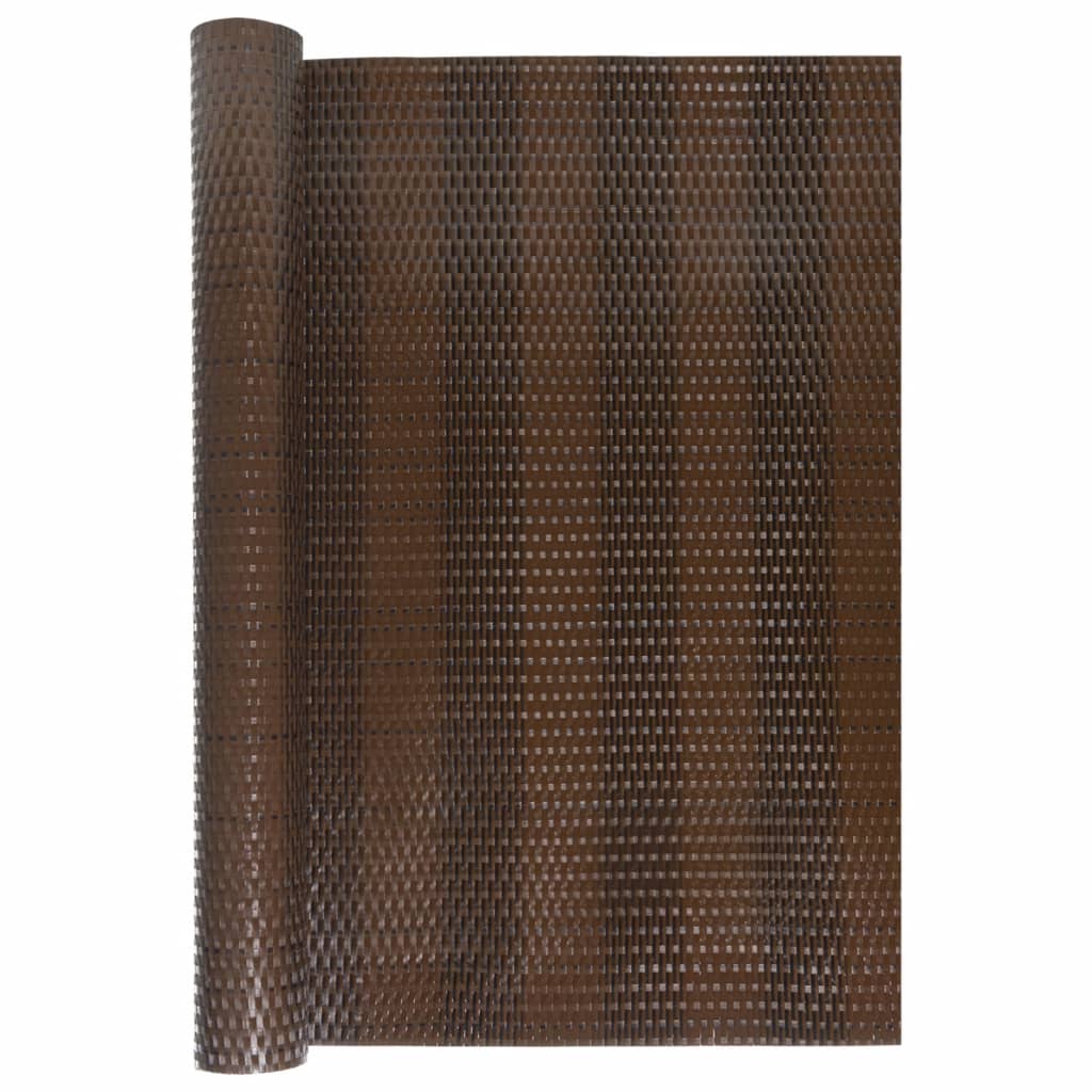 Vidaxl balkonscherm 500x80 cm poly rattan bruin en zwart