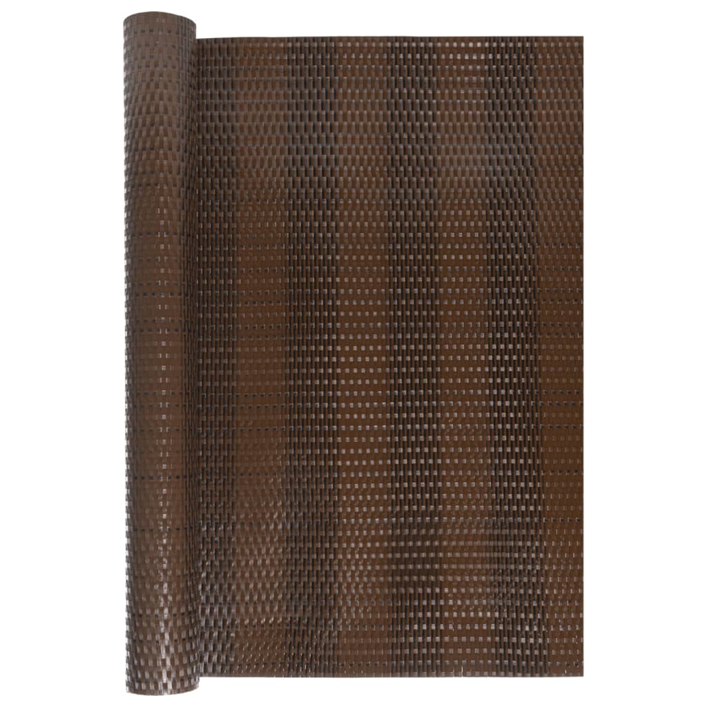 Vidaxl balkonscherm 500x90 cm poly rattan bruin en zwart
