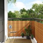 Vidaxl balkonscherm 400x100 cm poly rattan lichtbruin