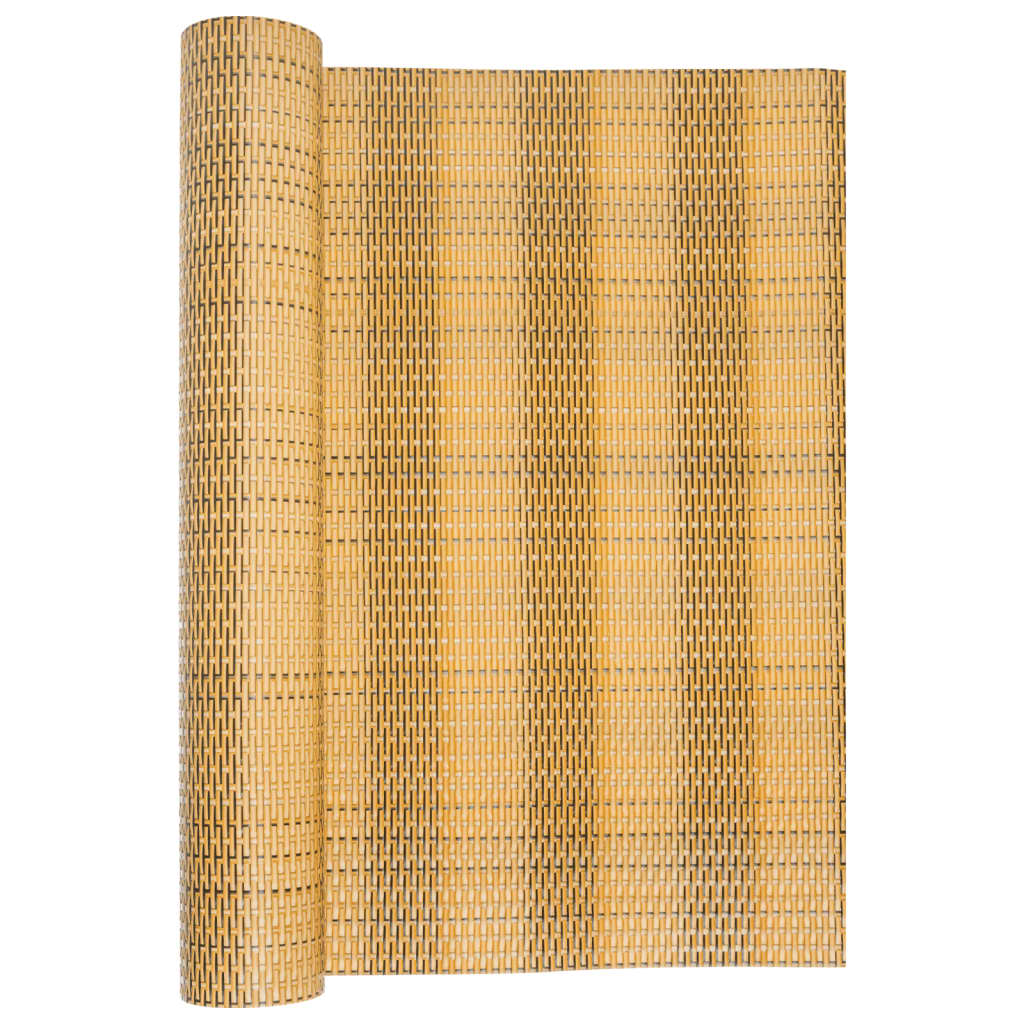 Vidaxl balkonscherm 500x80 cm poly rattan lichtbruin
