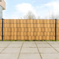 Vidaxl balkonschermen 10 st 255x19 cm poly rattan lichtbruin