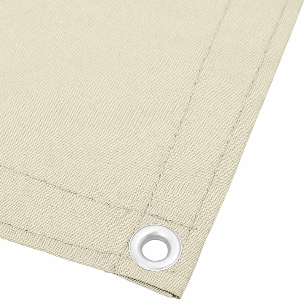 Vidaxl balkonscherm 120x700 cm 100% oxford polyester crèmekleurig