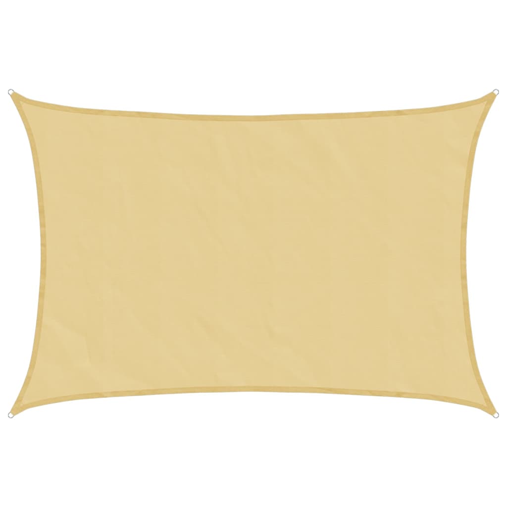 Vidaxl zonnezeil 2,5x2 m 100% polyester oxford zandkleurig