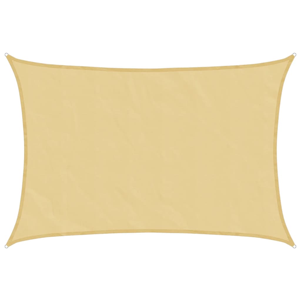 Vidaxl zonnezeil 4,5x3,5 m 100% polyester oxford zandkleurig