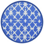 Vidaxl buitenkleed arakil ø120 cm polypropeen blauw en wit