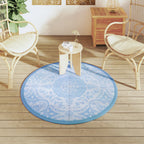 Vidaxl buitenkleed arakil ø120 cm polypropeen babyblauw