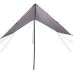 Vidaxl kampeerluifel waterdicht 430x380x210 cm grijs en oranje