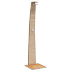 Vidaxl buitendouche 55x60x224 cm poly rattan en acaciahout beige
