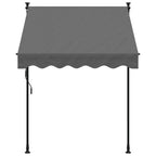 Vidaxl luifel uittrekbaar 150x150 cm stof en staal antracietkleurig
