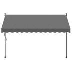 Vidaxl luifel uittrekbaar 300x150 cm stof en staal antracietkleurig