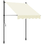 Vidaxl luifel uittrekbaar 150x150 cm stof en staal crèmekleurig
