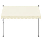 Vidaxl luifel uittrekbaar 250x150 cm stof en staal crèmekleurig