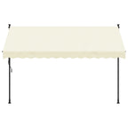 Vidaxl luifel uittrekbaar 300x150 cm stof en staal crèmekleurig
