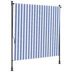 Vidaxl rolgordijn voor buiten 150x270 cm stof en staal blauw en wit