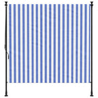 Vidaxl rolgordijn voor buiten 150x270 cm stof en staal blauw en wit
