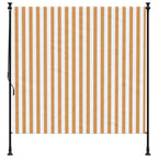 Vidaxl rolgordijn voor buiten 150x270 cm stof en staal oranje en wit