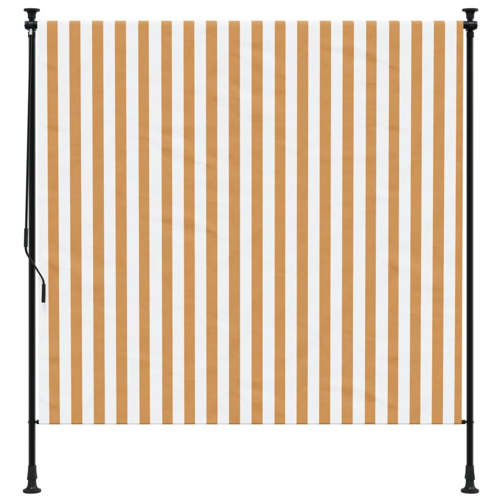 Vidaxl rolgordijn voor buiten 150x270 cm stof en staal oranje en wit