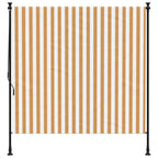 Vidaxl rolgordijn voor buiten 200x270 cm stof en staal oranje en wit