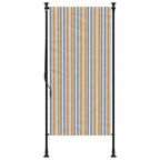 Vidaxl rolgordijn voor buiten 100x270 cm stof en staal geel en wit