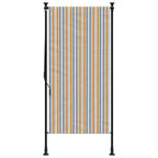 Vidaxl rolgordijn voor buiten 120x270 cm stof en staal geel en wit