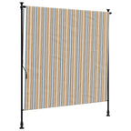 Vidaxl rolgordijn voor buiten 150x270 cm stof en staal geel en wit