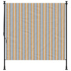Vidaxl rolgordijn voor buiten 150x270 cm stof en staal geel en wit
