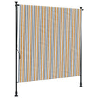 Vidaxl rolgordijn voor buiten 200x270 cm stof en staal geel en wit