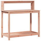 Vidaxl oppottafel met schappen 108x50x109,5 cm massief douglashout