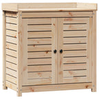 Vidaxl oppottafel met schappen 82,5x50x86,5 cm massief grenenhout