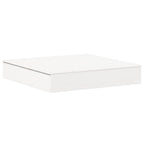 Vidaxl zandbak met deksel 111x111x19,5 cm massief grenenhout wit