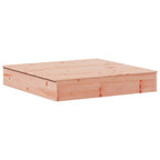 Vidaxl zandbak met deksel 111x111x19,5 cm massief douglashout