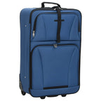 Vidaxl 5-delige kofferset stof blauw