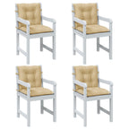 Vidaxl stoelkussens 4 st lage rug 100x50x7 cm stof gemêleerd beige