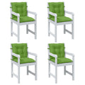 Vidaxl stoelkussens 4 st lage rug 100x50x7 cm stof gemêleerd groen