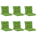 Vidaxl stoelkussens 6 st lage rug 100x50x7 cm stof gemêleerd groen
