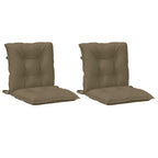 Vidaxl stoelkussens 2 st lage rug 100x50x7 cm stof gemêleerd taupe