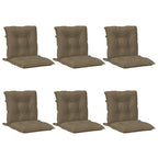 Vidaxl stoelkussens 6 st lage rug 100x50x7 cm stof gemêleerd taupe