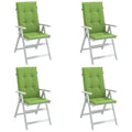Vidaxl stoelkussens 4 st hoge rug 120x50x4 cm stof gemêleerd groen